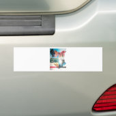 Keniaans tapijt: Wildlife, Cultuur & Kuststrand Bumpersticker (Op auto)