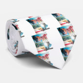 Keniaans tapijt: Wildlife, Cultuur & Kuststrand Stropdas (Opgerold)