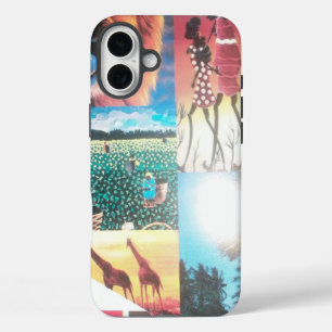 Keniaans Tapijtwerk   Wilde dieren, Cultuur & Kust iPhone 16 Plus Hoesje