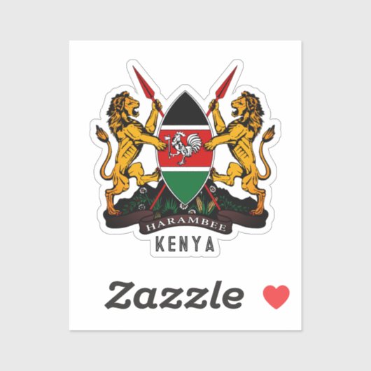 Keniaans wapen sticker (Vel)