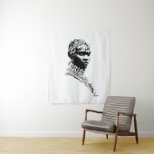 Keniaanse Afrika Tribal Wedding Bride Wandkleed (In situ)