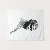 Keniaanse Afrika Tribal Wedding Bride Wandkleed (Voorkant (horizontaal))