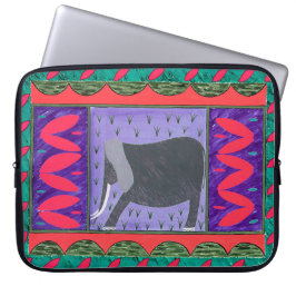 Keniaanse ellephant Red Laptop-hoes Laptop Sleeve