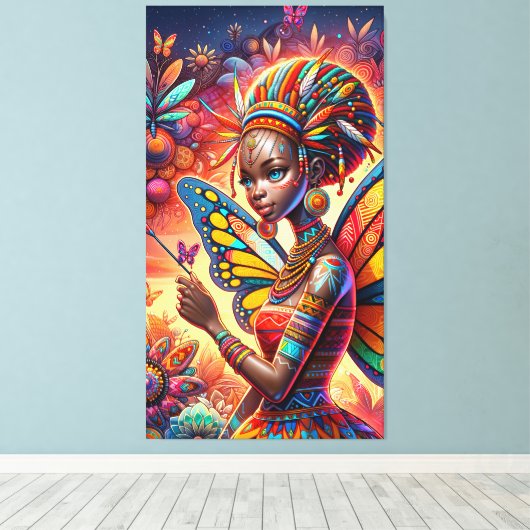 Keniaanse fee canvas afdruk (Insitu (Houten vloer))