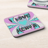 Keniaanse hartkunst: ik hou van Kenia Bier Onderzetter (Linkerzijde)