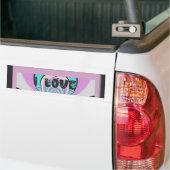 Keniaanse hartkunst: ik hou van Kenia Bumpersticker (Op Truck)