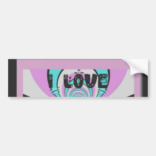 Keniaanse hartkunst: ik hou van Kenia Bumpersticker