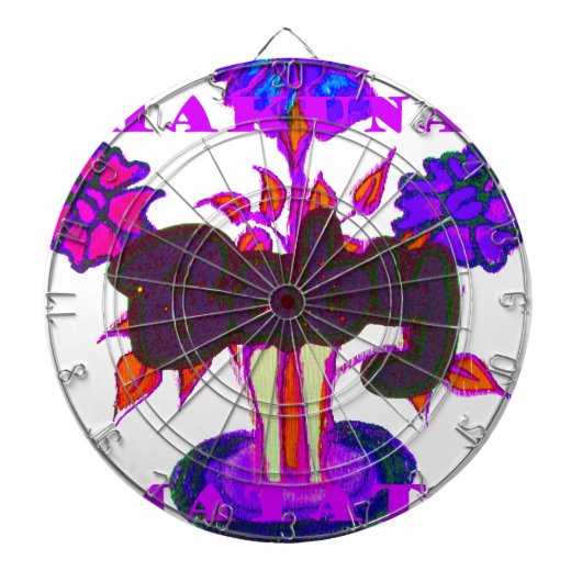 Keniaanse hartkunst: ik hou van Kenia Dartbord (Voorkant)