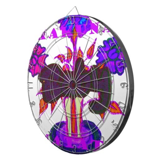 Keniaanse hartkunst: ik hou van Kenia Dartbord (Voorkant Rechts)