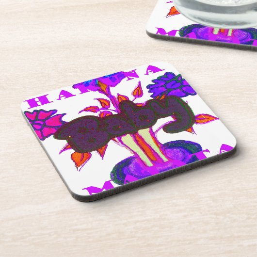 Keniaanse hartkunst: ik hou van Kenia Drankjes Onderzetter (Linkerzijde)