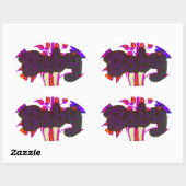 Keniaanse hartkunst: ik hou van Kenia Ovale Sticker (Vel)