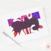 Keniaanse hartkunst: ik hou van Kenia Rechthoekige Sticker (Envelop)