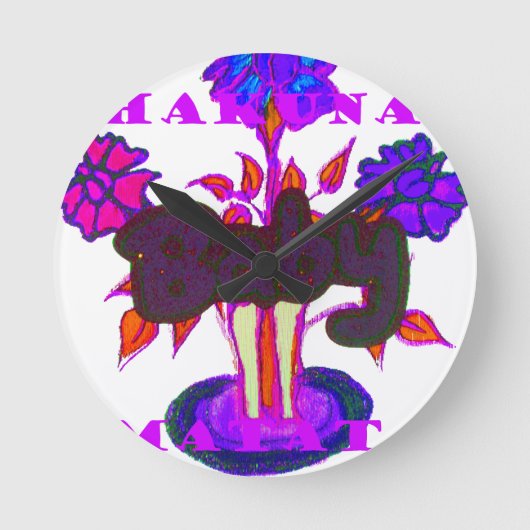 Keniaanse hartkunst: ik hou van Kenia Ronde Klok (Voorkant)