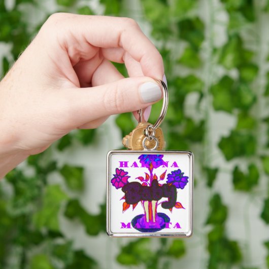 Keniaanse hartkunst: ik hou van Kenia Sleutelhanger (Hand)