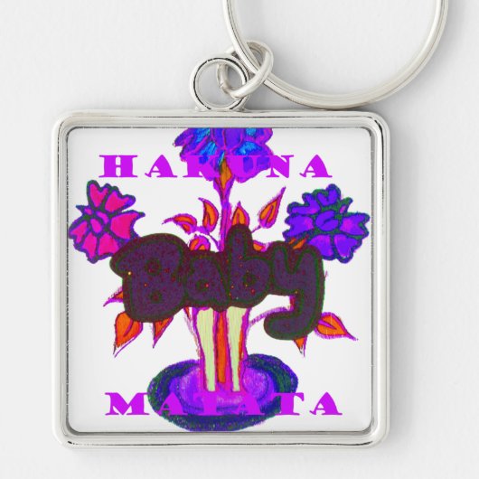 Keniaanse hartkunst: ik hou van Kenia Sleutelhanger (Voorkant)