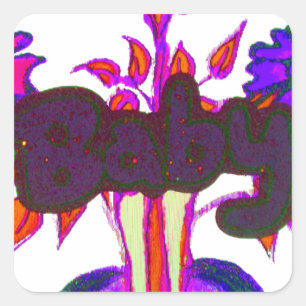 Keniaanse hartkunst: ik hou van Kenia Vierkante Sticker