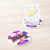 Keniaanse hartkunst: ik hou van Kenia Zandsteen Onderzetter (Zijkant)