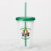 Keniaanse Iers-Amerikaanse vlag Shamrock gepersona Acryl Drinkbeker (Voorkant)