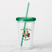 Keniaanse Iers-Amerikaanse vlag Shamrock gepersona Acryl Drinkbeker (Achterkant)