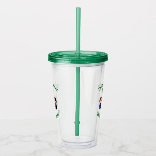 Keniaanse Iers-Amerikaanse vlag Shamrock gepersona Acryl Drinkbeker (Rechts)