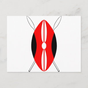 Keniaanse Maasai Schild Briefkaart