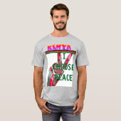 Keniaanse presidentsverkiezingen Ik kies voor vred T-shirt (Voorkant volledig)