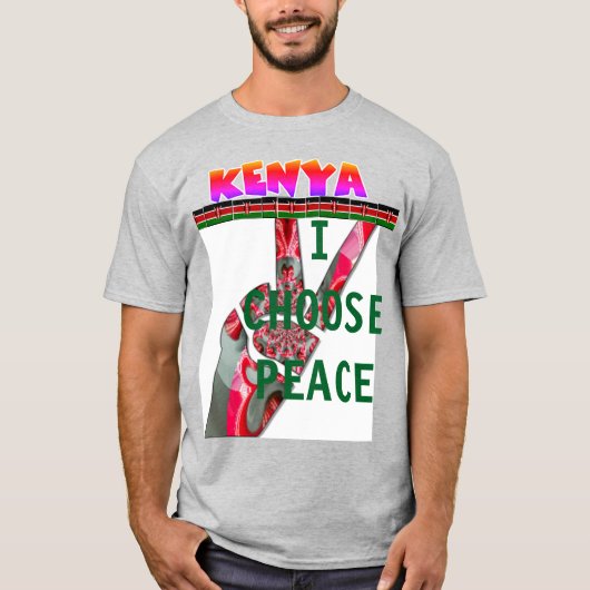 Keniaanse presidentsverkiezingen Ik kies voor vred T-shirt (Voorkant)