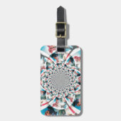 Keniaanse Tapestry Kaleidoscope Art Print Bagagelabel (Voorkant verticaal)