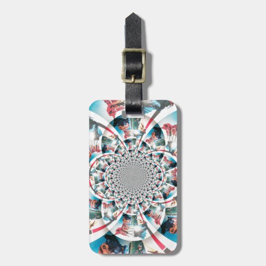 Keniaanse Tapestry Kaleidoscope Art Print Bagagelabel (Voorkant verticaal)