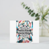 Keniaanse Tapestry Kaleidoscope Art Print Briefkaart (Staand voorkant)