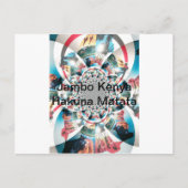Keniaanse Tapestry Kaleidoscope Art Print Briefkaart (Voorkant)