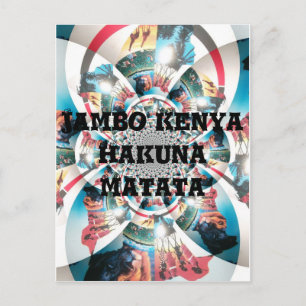 Keniaanse Tapestry Kaleidoscope Art Print Briefkaart