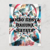 Keniaanse Tapestry Kaleidoscope Art Print Briefkaart (Voorkant)