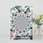 Keniaanse Tapestry Kaleidoscope Art Print Briefpapier (Staand voorkant)
