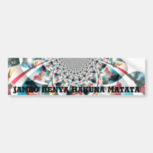 Keniaanse Tapestry Kaleidoscope Art Print Bumpersticker