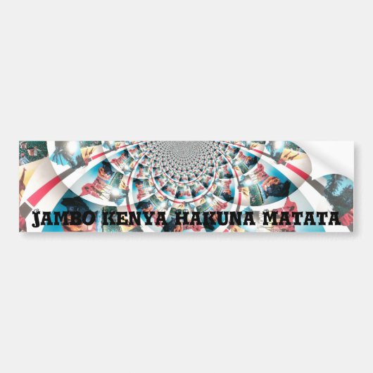 Keniaanse Tapestry Kaleidoscope Art Print Bumpersticker (Voorkant)