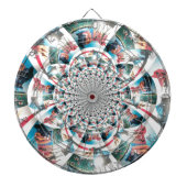 Keniaanse Tapestry Kaleidoscope Art Print Dartbord (Voorkant)