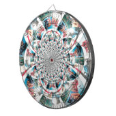Keniaanse Tapestry Kaleidoscope Art Print Dartbord (Voorkant Rechts)