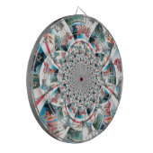 Keniaanse Tapestry Kaleidoscope Art Print Dartbord (Voorkant Links)