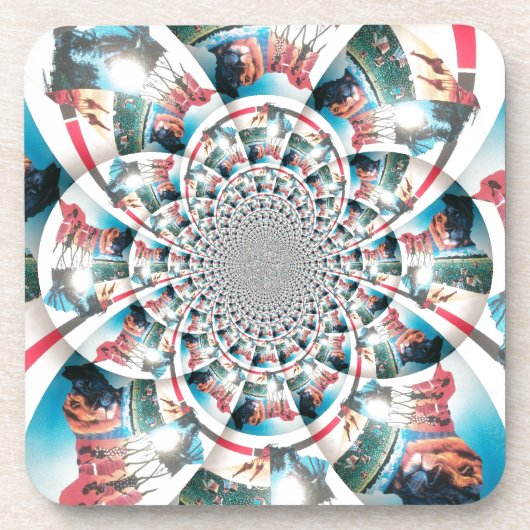 Keniaanse Tapestry Kaleidoscope Art Print Drankjes Onderzetter (Voorkant)