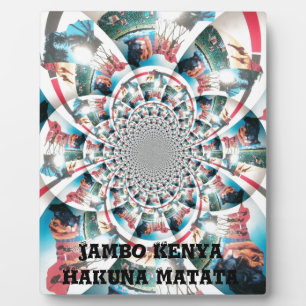Keniaanse Tapestry Kaleidoscope Art Print Fotoplaat