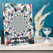 Keniaanse Tapestry Kaleidoscope Art Print Fotoplaat (Zijkant)