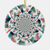 Keniaanse Tapestry Kaleidoscope Art Print Keramisch Ornament (Voorkant)