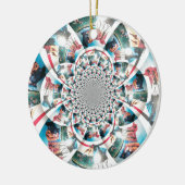 Keniaanse Tapestry Kaleidoscope Art Print Keramisch Ornament (Links)
