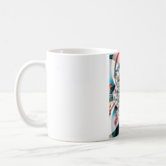 Keniaanse Tapestry Kaleidoscope Art Print Koffiemok (Links)