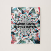Keniaanse Tapestry Kaleidoscope Art Print Legpuzzel (Verticaal)