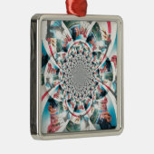 Keniaanse Tapestry Kaleidoscope Art Print Metalen Ornament (Rechts)