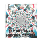 Keniaanse Tapestry Kaleidoscope Art Print Notitieblok (Voorkant)
