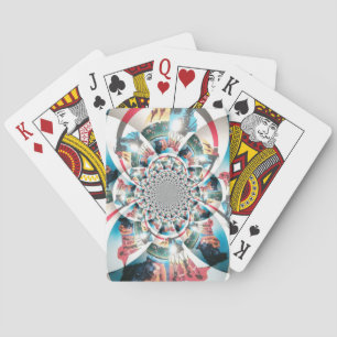Keniaanse Tapestry Kaleidoscope Art Print Pokerkaarten
