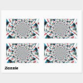 Keniaanse Tapestry Kaleidoscope Art Print Rechthoekige Sticker (Vel)